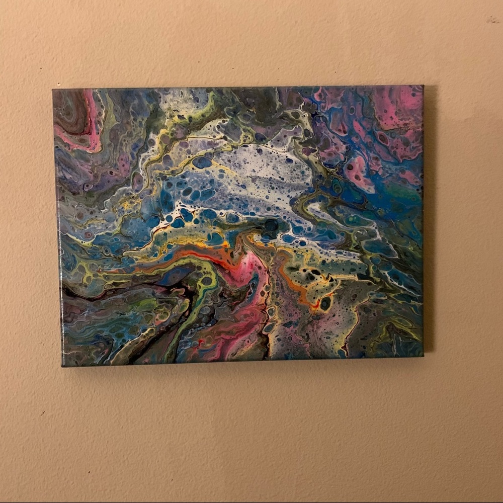 “Easy” Original Pour Painting on canvas